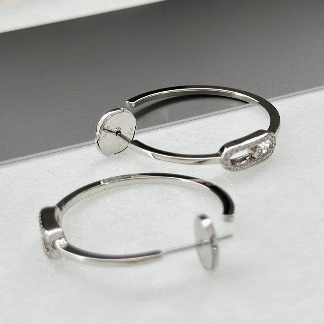 [MIRA]CREOLES MOVE UNO PM DIAMOND EARRINGS