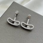 [MIRA]MOVE UNO SILVER DIAMOND EARRINGS