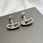 [MIRA]MOVE UNO SILVER DIAMOND EARRINGS