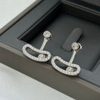 [MIRA]MOVE UNO SILVER DIAMOND EARRINGS