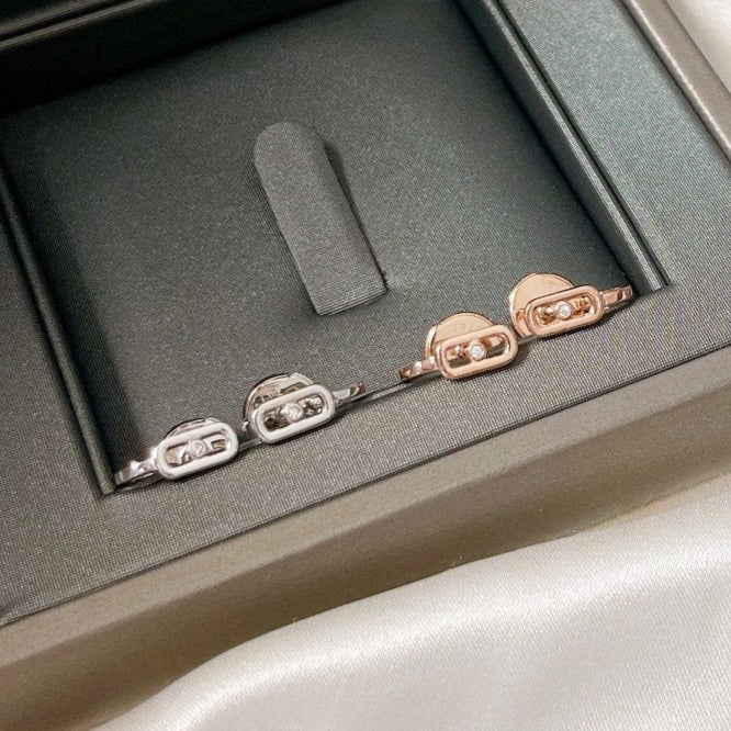 [MIRA]CREOLES MOVE UNO MINI 1 DIAMOND EARRINGS