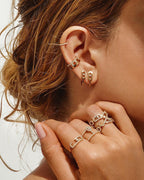 [MIRA]CREOLES MOVE UNO MINI 1 DIAMOND EARRINGS