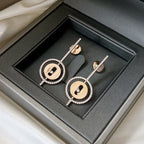 [MIRA]MOVE ARROW PINK GOLD DIAMOND EARRINGS