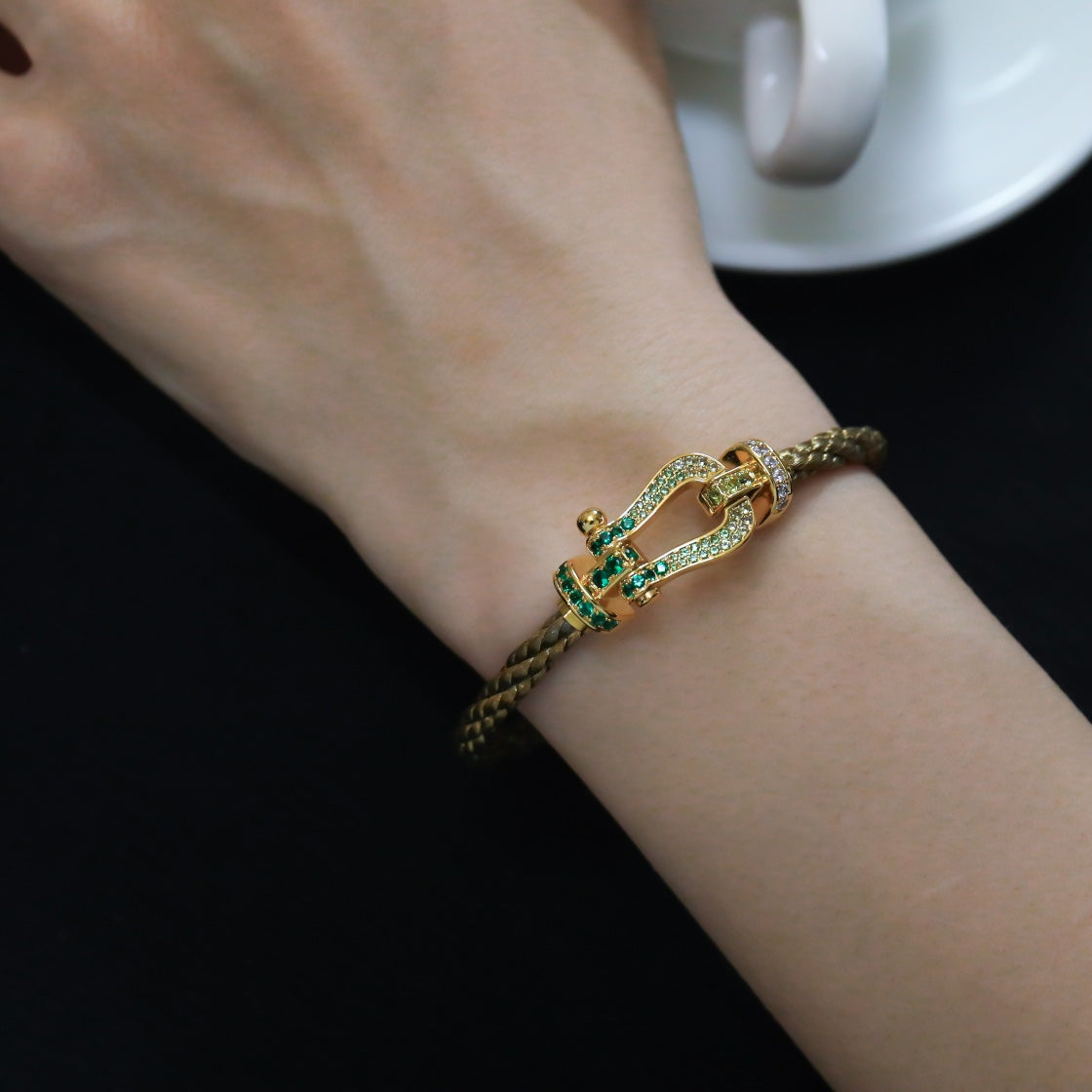 [MIRA]FORCE 10 GOLD GREEN DIAMOND PAVED