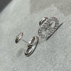 [MIRA]HM FULL DIAMOND PIG NOSE STUD EARRINGS