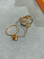[MIRA]HM KELLY CLOCHETTE DOUBLE RING IN  WITH DIAMONDS