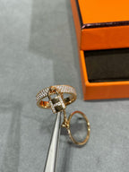 [MIRA]HM KELLY CLOCHETTE DOUBLE RING IN  WITH DIAMONDS