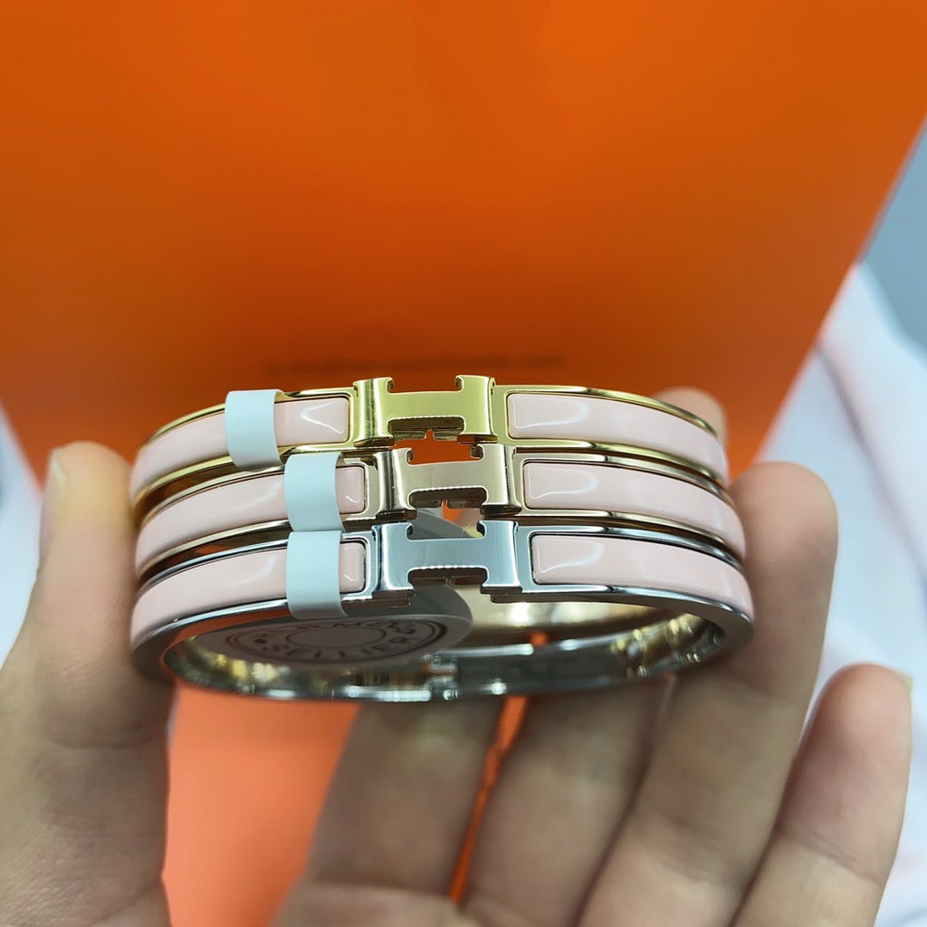 [MIRA]CLASSIC HM CLIC  PINK 8MM ENAMEL BRACELET