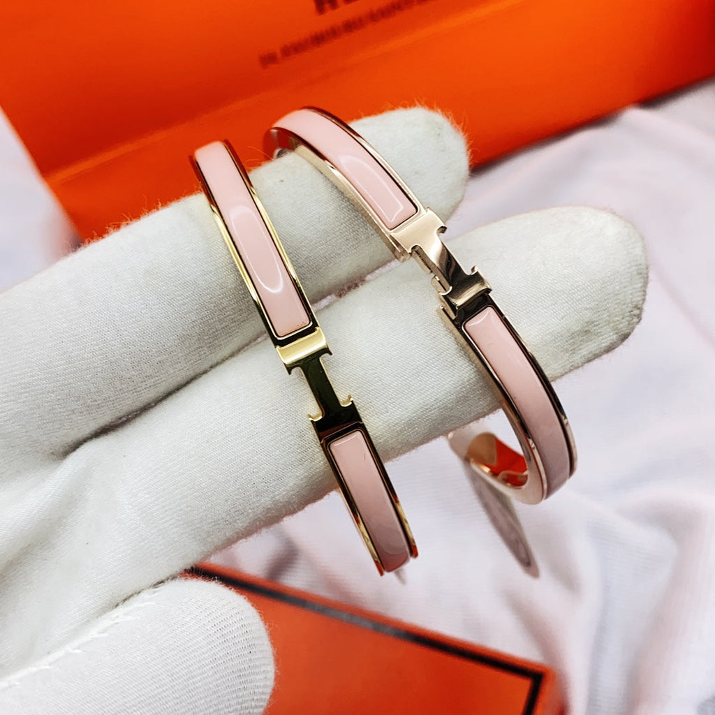 [MIRA]CLASSIC HM CLIC  PINK 8MM ENAMEL BRACELET