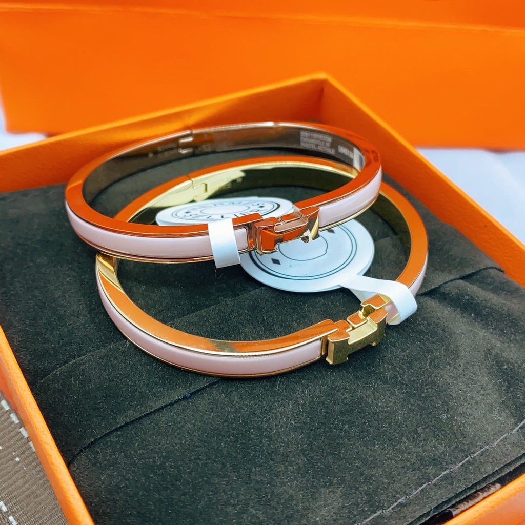 [MIRA]CLASSIC HM CLIC  PINK 8MM ENAMEL BRACELET