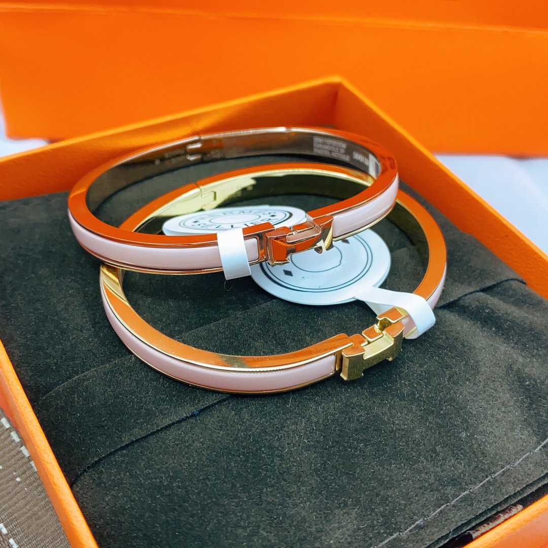 [MIRA]CLASSIC HM CLIC  PINK 8MM ENAMEL BRACELET