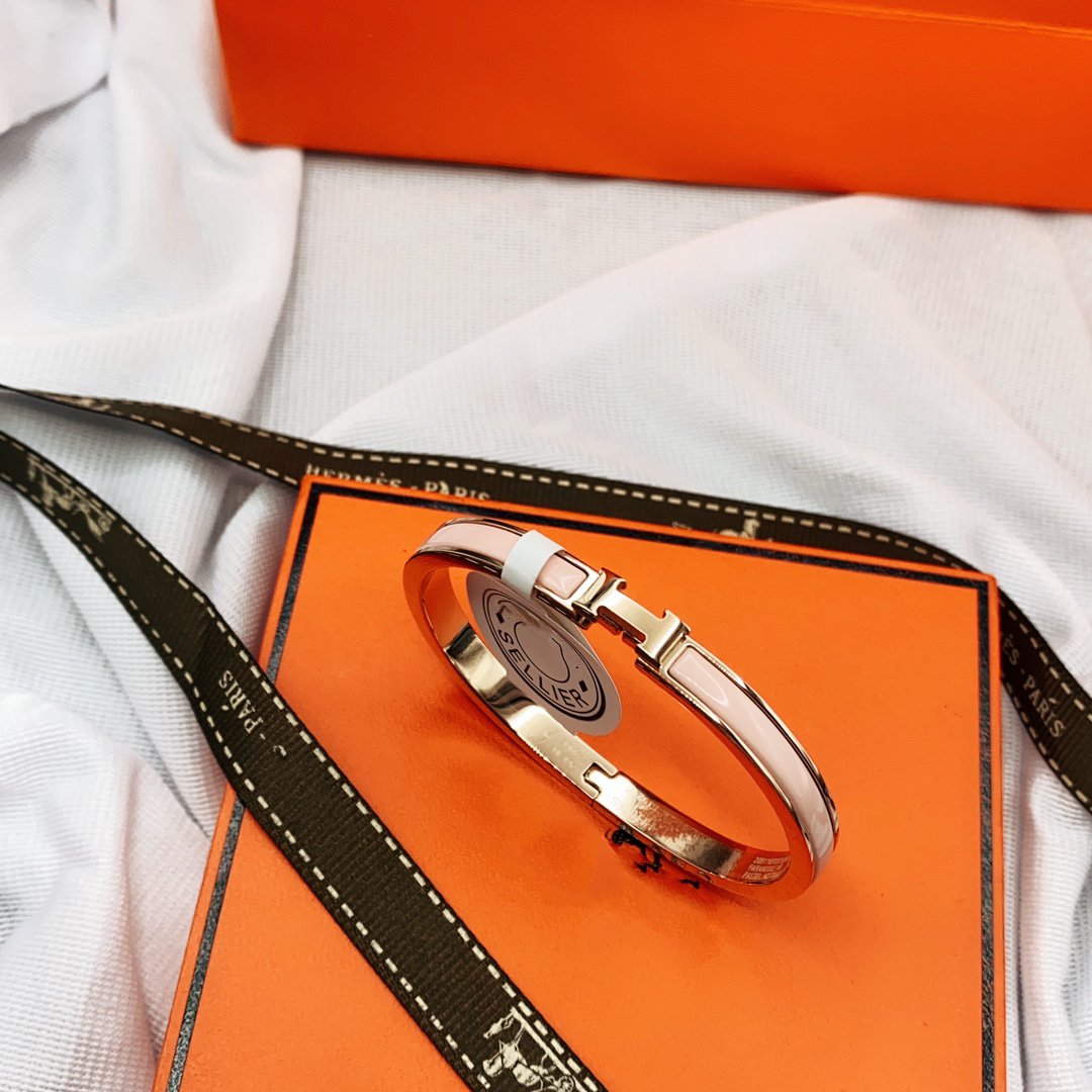 [MIRA]CLASSIC HM CLIC  PINK 8MM ENAMEL BRACELET