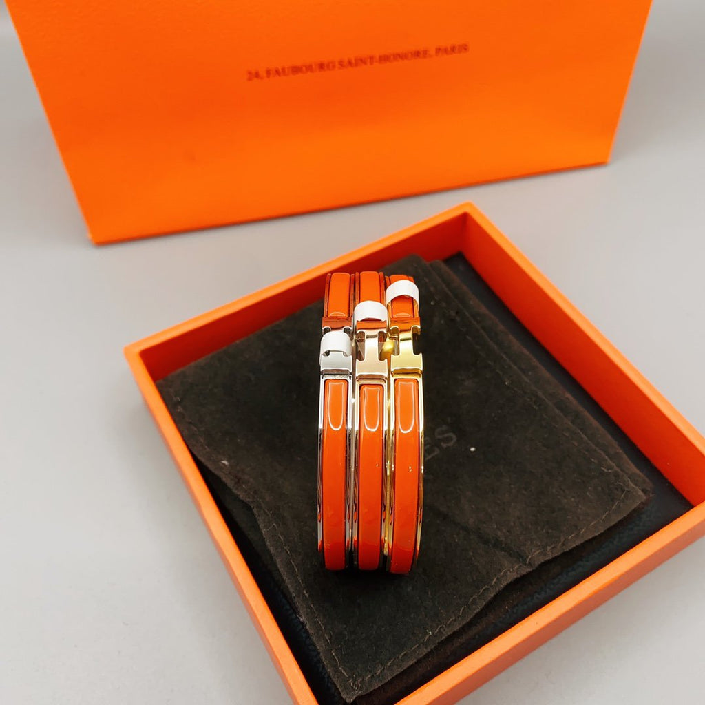 [MIRA]CLASSIC HM CLIC RED 8MM ENAMEL BRACELET