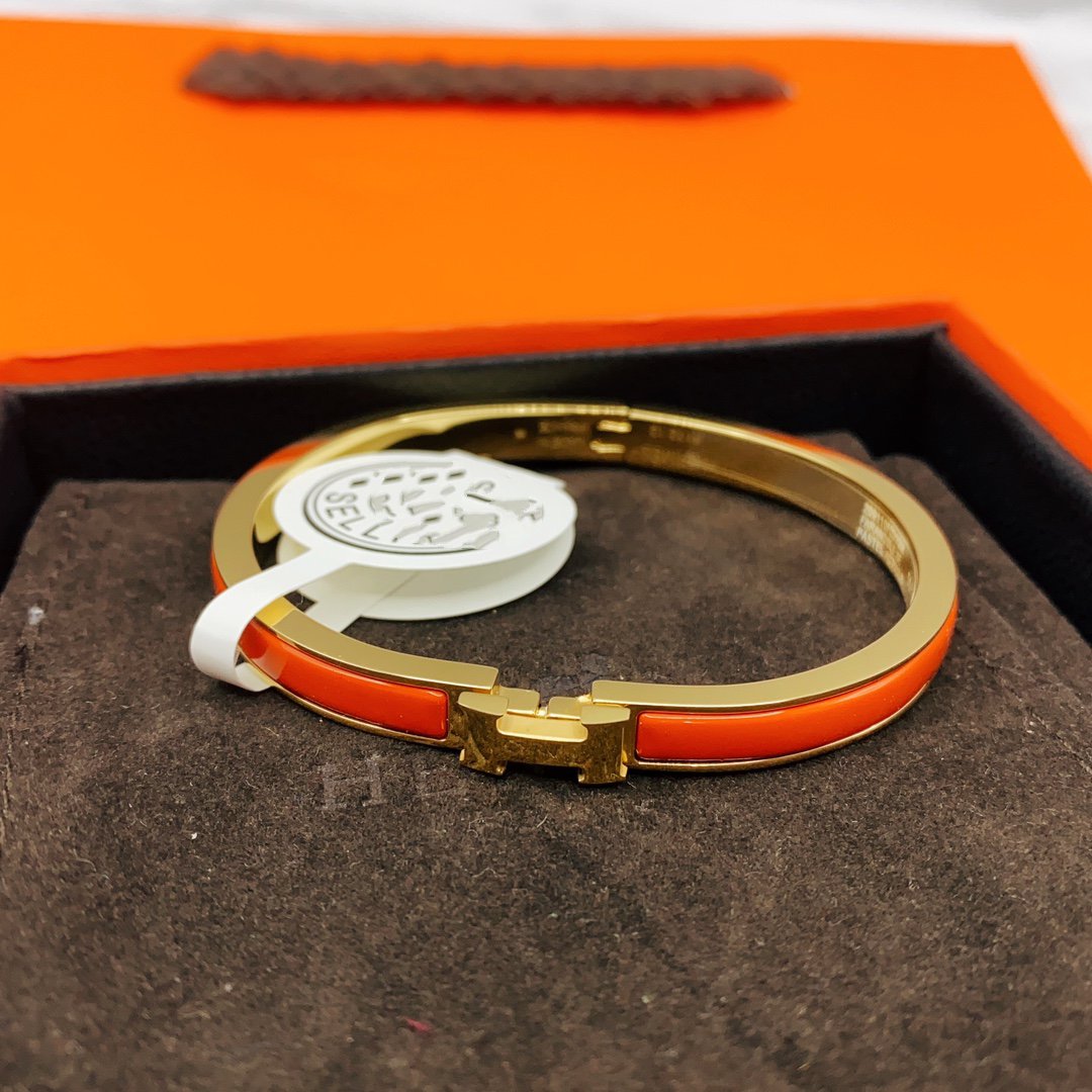[MIRA]CLASSIC HM CLIC RED 8MM ENAMEL BRACELET