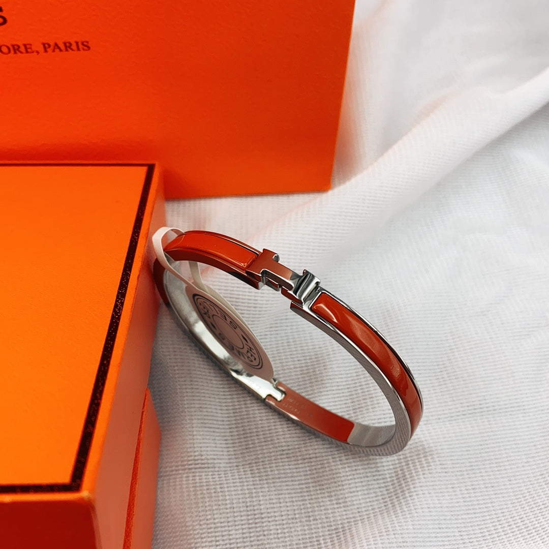 [MIRA]CLASSIC HM CLIC RED 8MM ENAMEL BRACELET