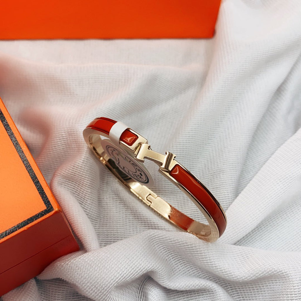 [MIRA]CLASSIC HM CLIC RED 8MM ENAMEL BRACELET