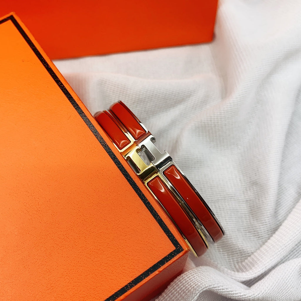 [MIRA]CLASSIC HM CLIC RED 8MM ENAMEL BRACELET