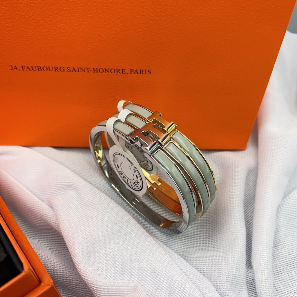 [MIRA]CLASSIC HM CLIC GREEN 8MM ENAMEL BRACELET