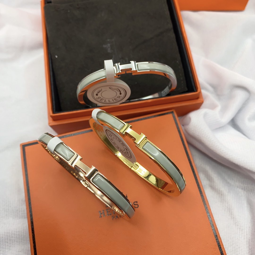 [MIRA]CLASSIC HM CLIC GREEN 8MM ENAMEL BRACELET