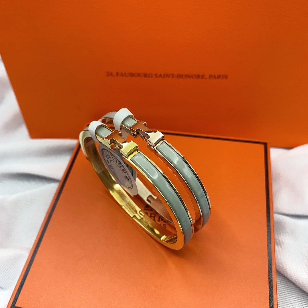 [MIRA]CLASSIC HM CLIC GREEN 8MM ENAMEL BRACELET