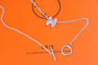 [MIRA]HM NECKLACE H LETTER OVAL SERIES