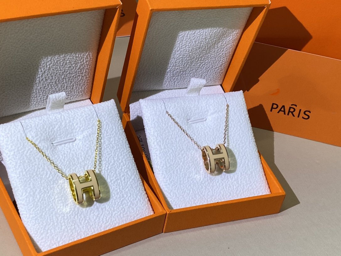 [MIRA]HM CLIC YELLOW ENAMEL GOLD NECKLACE