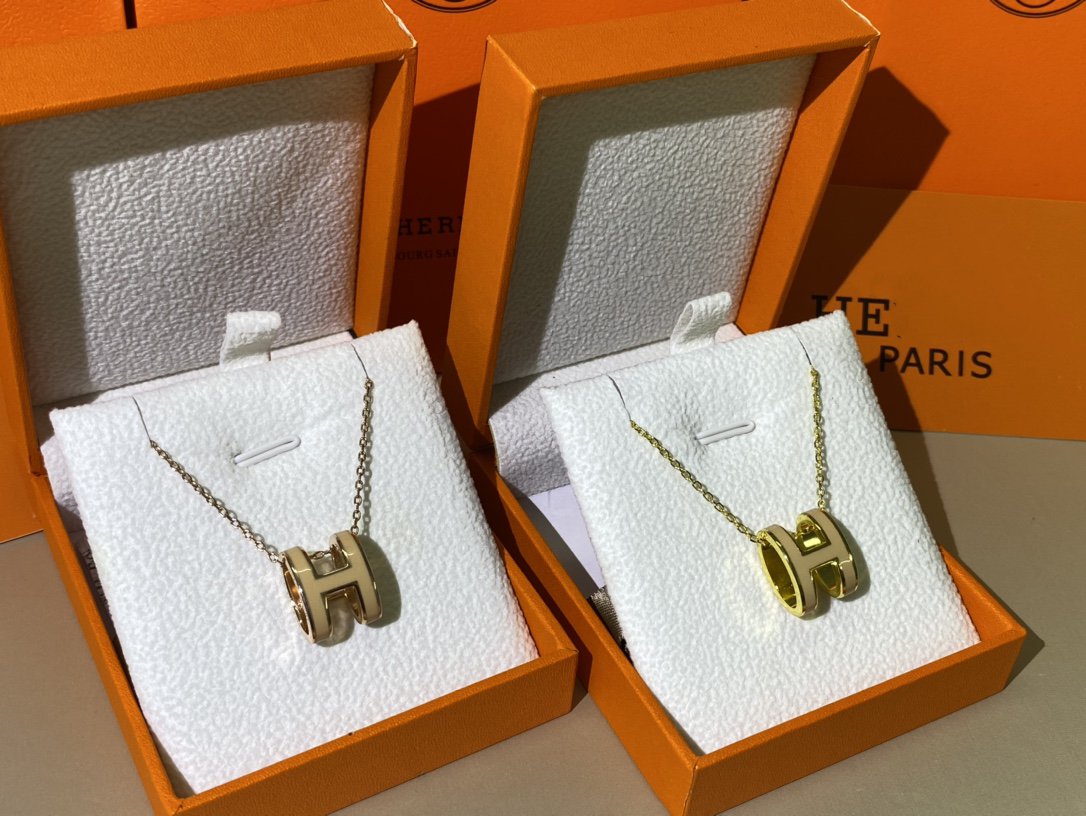 [MIRA]HM CLIC YELLOW ENAMEL GOLD NECKLACE