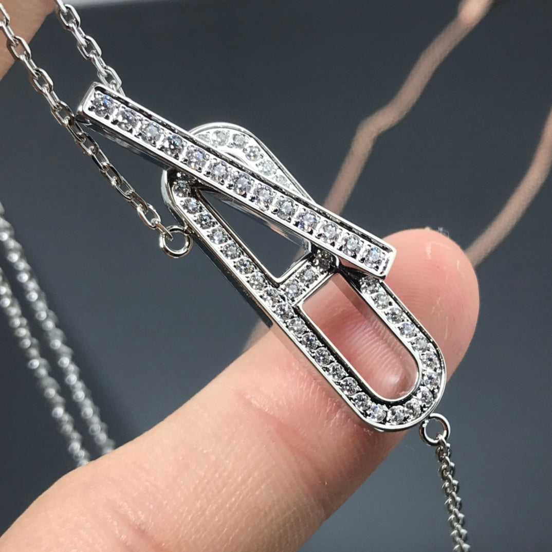 [MIRA]HM NECKLACE PLATINUM ROSE GOLD DIAMOND