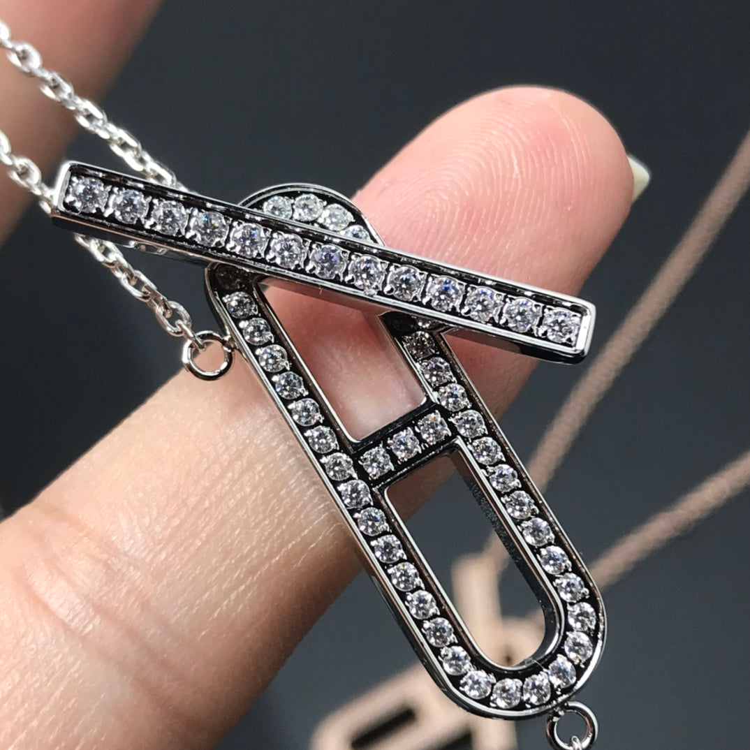 [MIRA]HM NECKLACE PLATINUM ROSE GOLD DIAMOND