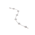 [MIRA]CLOVER 6 MOTIF SILVER DIAMOND BRACELET