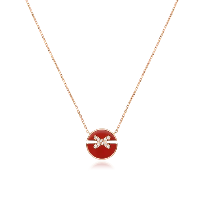 [MIRA]JEUX DE ROSE GOLD DIAMOND NECKLACE