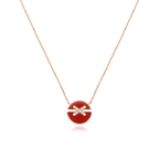 [MIRA]JEUX DE ROSE GOLD DIAMOND NECKLACE