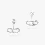 [MIRA]MOVE UNO SILVER DIAMOND EARRINGS