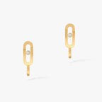 [MIRA]CREOLES MOVE UNO MINI 1 DIAMOND EARRINGS