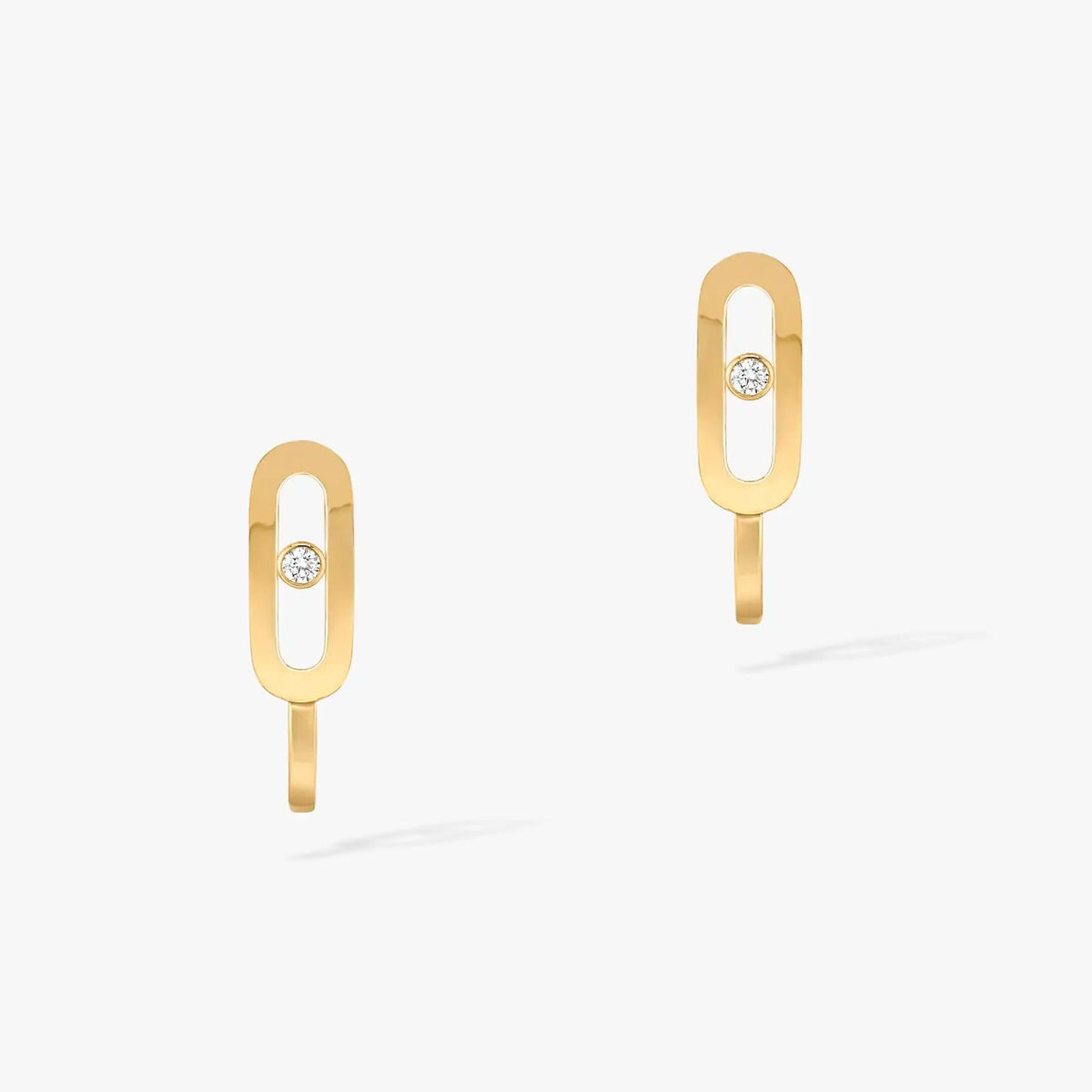 [MIRA]CREOLES MOVE UNO MINI 1 DIAMOND EARRINGS