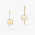 [MIRA]MOVE ARROW PINK GOLD DIAMOND EARRINGS