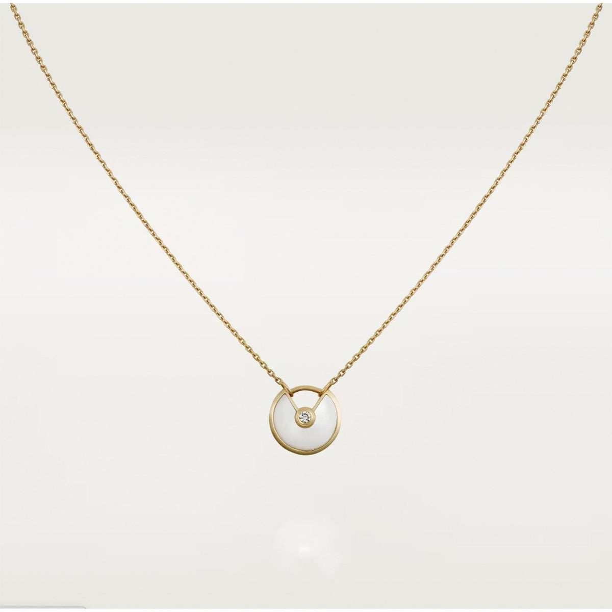 [MIRA]AMULETTE ROSE GOLD MOP NECKLACE