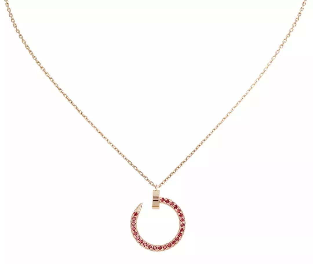 [MIRA]JUSTE NECKLACE GOLD RED DIAMONDS