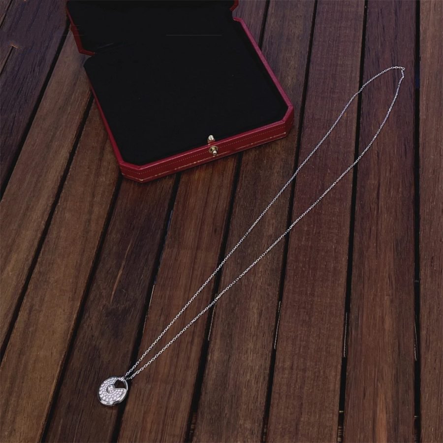 [MIRA]AMULETTE SILVER FULL DIAMOND NECKLACE