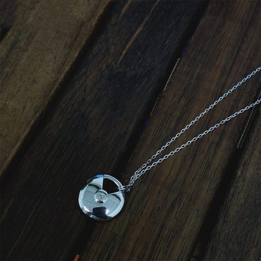 [MIRA]AMULETTE SILVER FULL DIAMOND NECKLACE