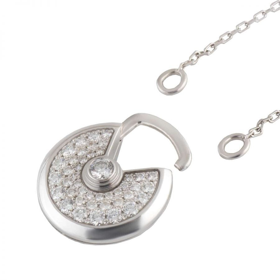 [MIRA]AMULETTE SILVER FULL DIAMOND NECKLACE