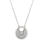 [MIRA]AMULETTE SILVER FULL DIAMOND NECKLACE