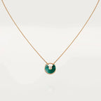 [MIRA]AMULETTE ROSE GOLD MALACHITE NECKLACE