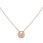 [MIRA]AMULETTE ROSE GOLD PINK MOP NECKLACE