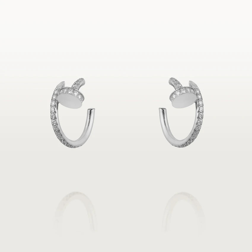 [MIRA]JUSTE EARRINGS 12.75MM SILVER DIAMOND