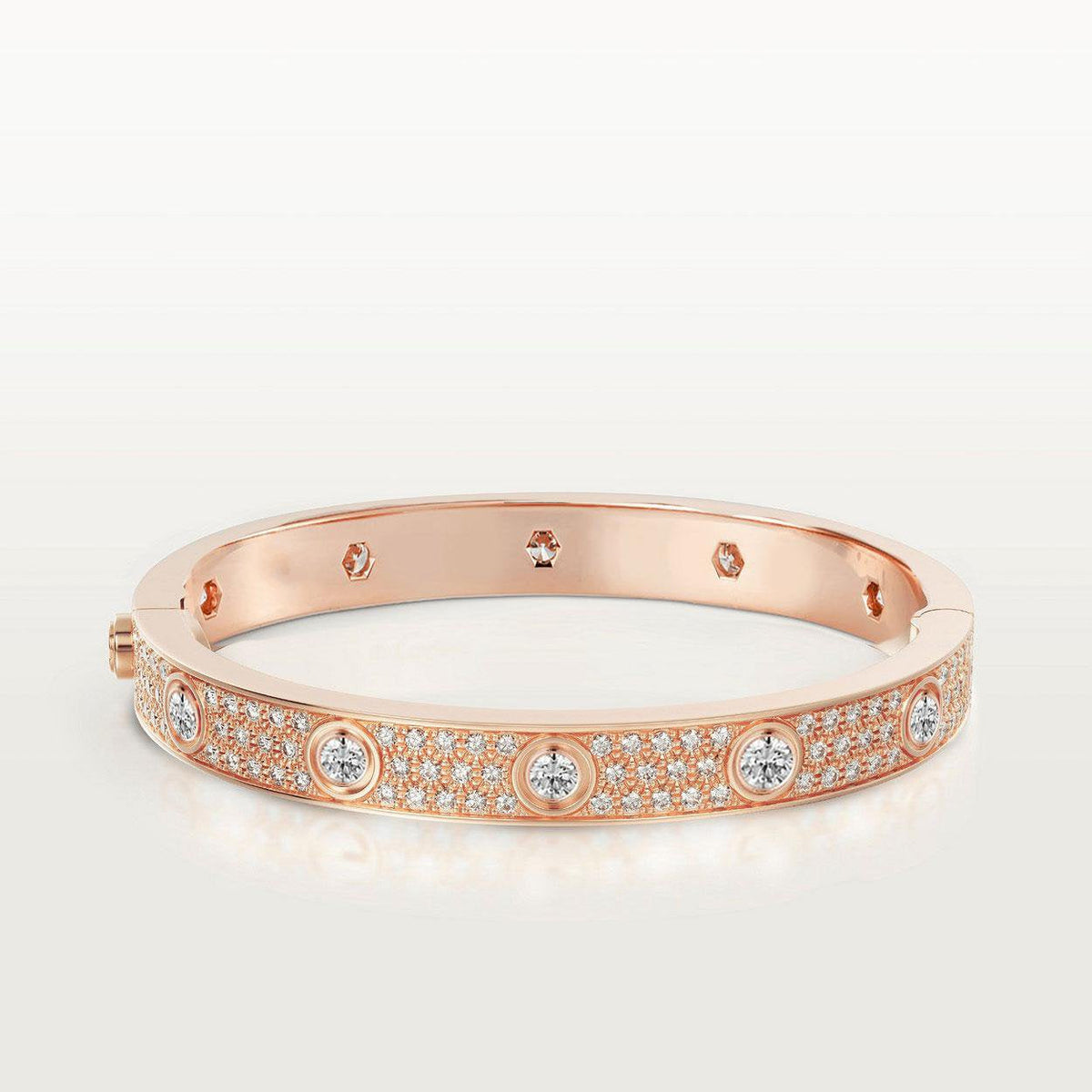 [MIRA]LOVE BRACELET 6.1MM DIAMOND-PAVED 10 BIG DIAMONDS