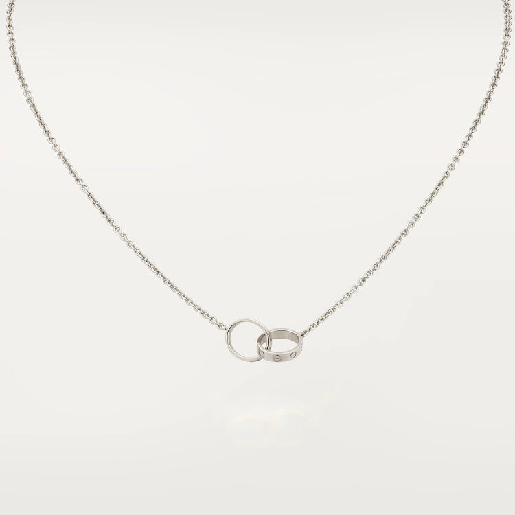 [MIRA]LOVE NECKLACE PINK GOLD AND SILVER