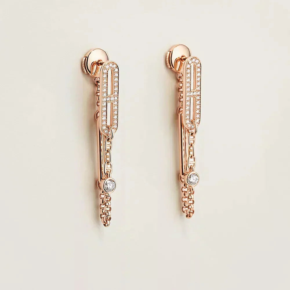 [MIRA]CHAINE CHAOS DIAMOND DROP EARRINGS