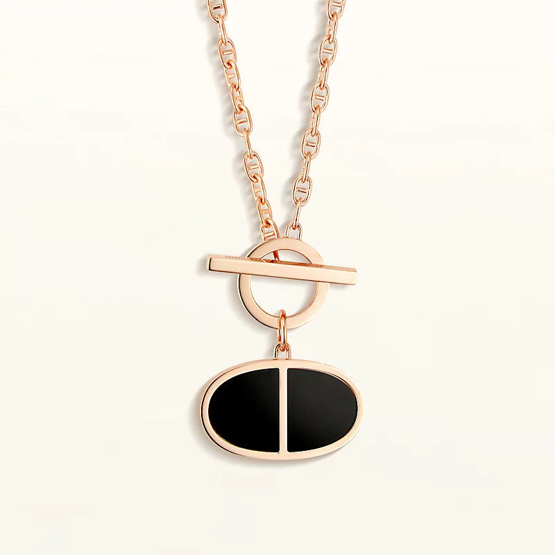 [MIRA]CHAINE VERSO BLACK CERAMIC NECKLACE