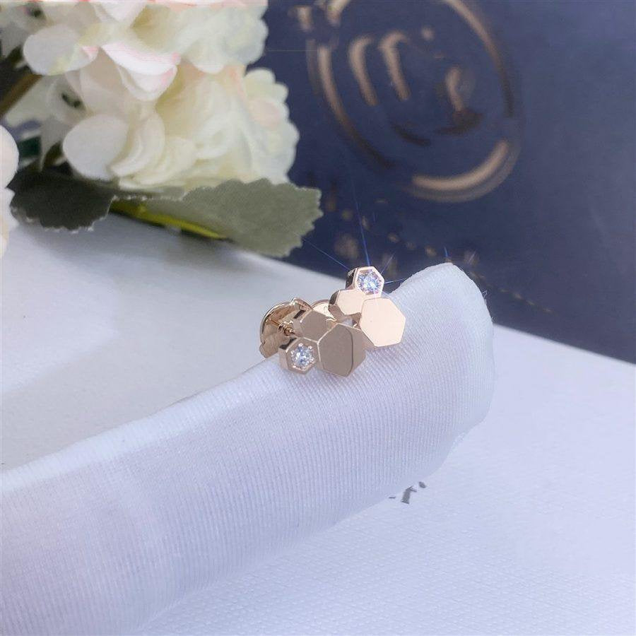 [MIRA]BEE LOVE PINK GOLD DIAMOND EARRINGS